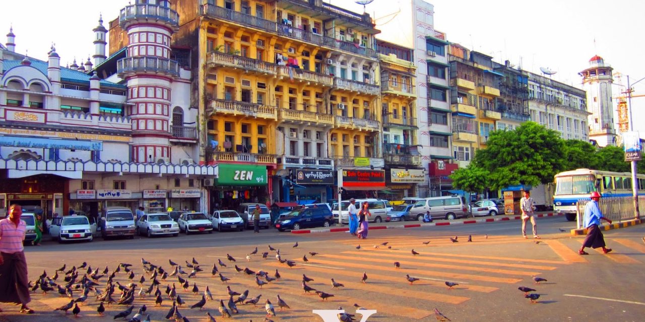 Old Buildings, Old Books and the Antique Pocket Watch in the Streets of Yangon